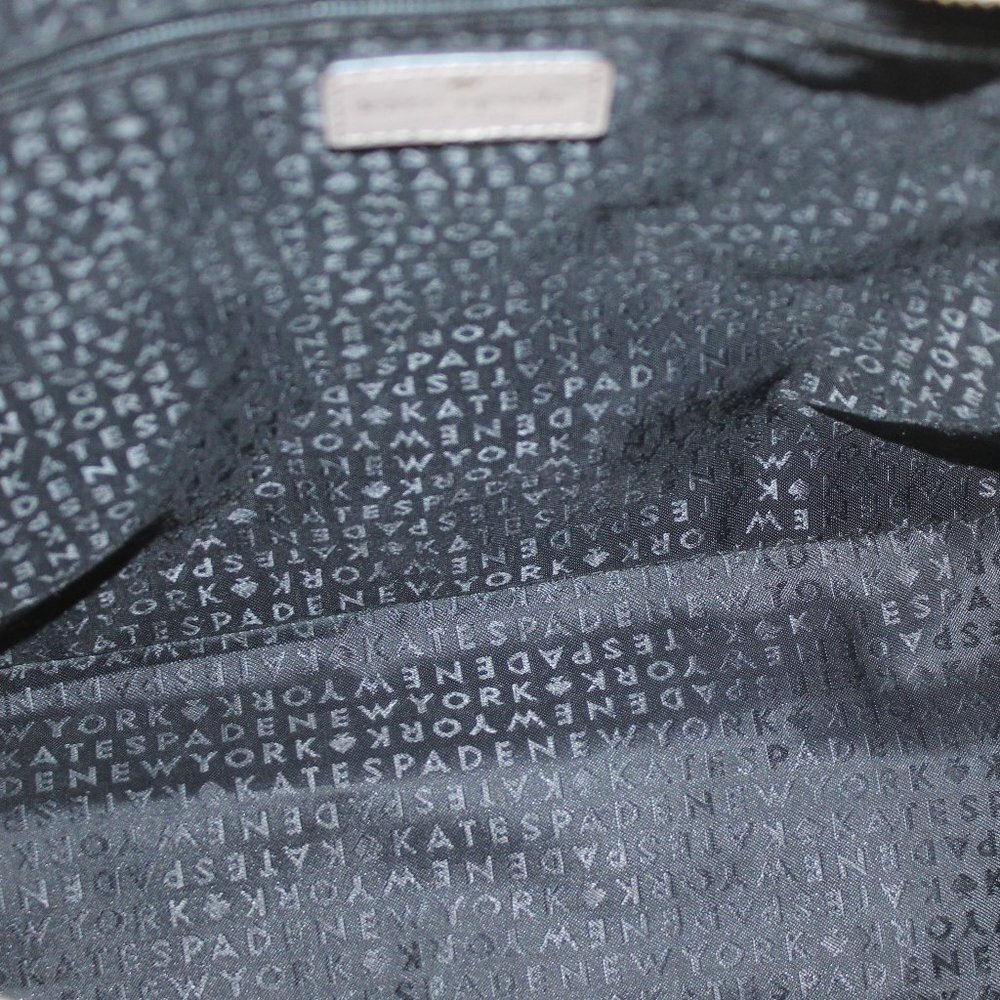 Kate Spade Wright Place Karla Two Tone Almondine & Black Leather Tote - Picture 8 of 9
